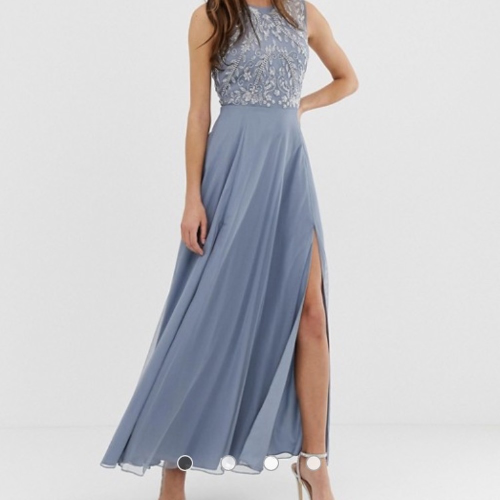 Beaded Illusion Back Gown